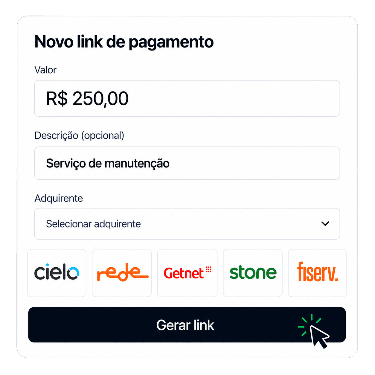 Gere o link